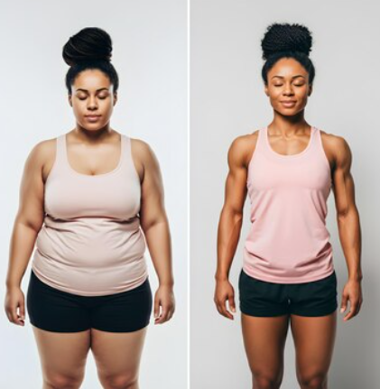 Antes e depois — Juliana R. perdeu -22kg em 6 meses